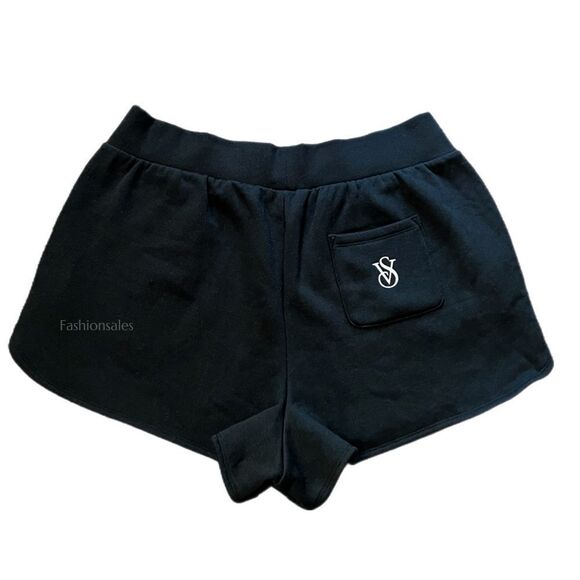 Victorias Secret On Point Soft  Comfy Fleece Shorts Black Xlarge - Picture 7 of 7